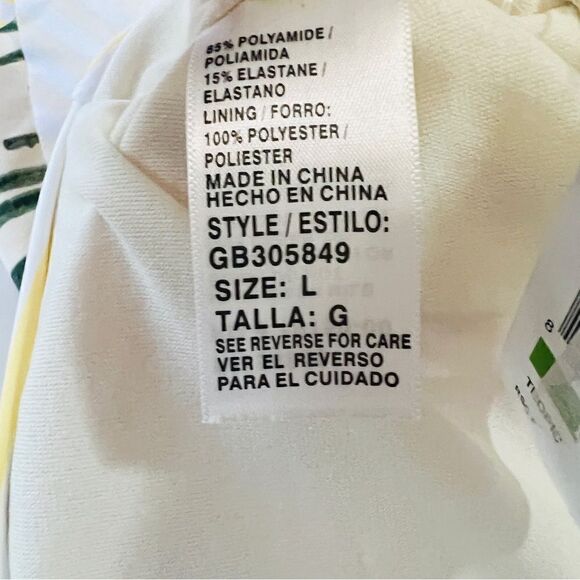 NWT New Gianni Bini Tropical Lemons Ruffled Bralette Bikini Swim Feminine L - Picture 9 of 12